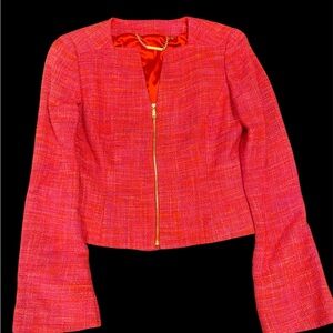 Elie Tahari Vibrant Pink Tweed Jacket